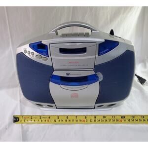 White Westinghouse WPD 14142 Cassette/CD Player and Radio Boombox